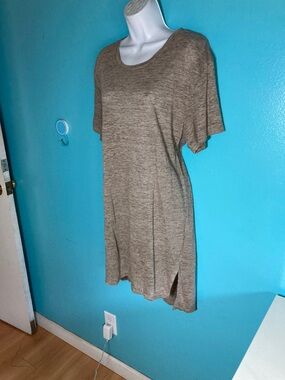 Reign + Storm Womens Size M 100% Linen Pullover Mini T-Shirt Dress